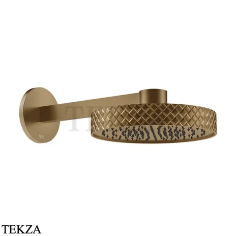 Gessi Pelle Tresse Верхняя лейка с кронштейном D30,5 см, 78149-791, Deep Bronze Brushed PVD