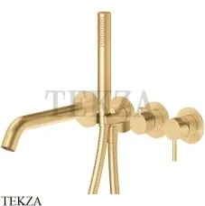 Newform X-Steel 316 Смеситель для ванны с гарнитуром, внешняя часть 69668EX.59.097, PVD Brushed gold