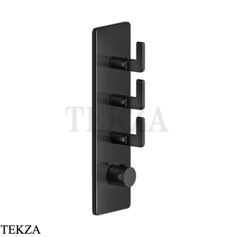 Gessi INCISO WELLNESS Термостат 3 выхода, внешняя часть 58206-706, Black Metal PVD