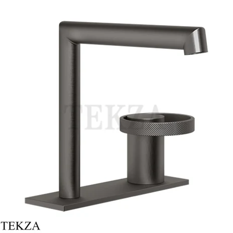 Gessi ANELLO Смеситель для раковины на планке, без донного клапана 63315-707, Black Metal Brushed PVD