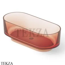 Dea Design Shadow Ванна отдельностоящая овальная 170x72 Glasstech DD8675 1700 R9, Brown Copper R9