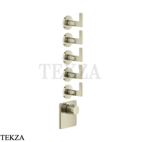 Gessi INCISO WELLNESS Термостат 5 выходов, внешняя часть 58220-720, Nickel PVD
