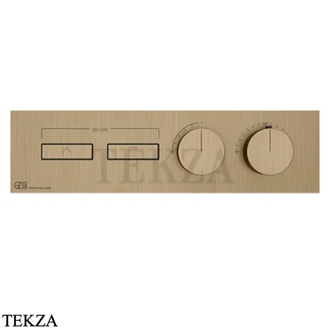 Gessi HI-FI Термостатический смеситель на 2 потока, внешняя часть 63012-726, бронза Brushed