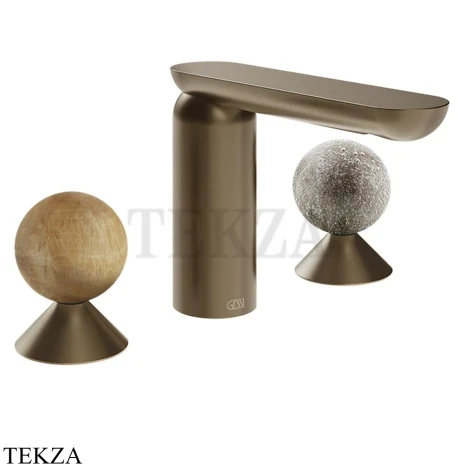 Gessi Perle Смеситель для раковины на 3 отв., без гарнитура 74365-761, бронза Coffee