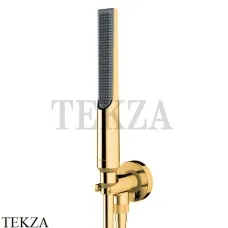Bossini APICE Ручной душ SLIM с держателем и шлангом, c Easy-Clean CE3003C.021, Золото глянец