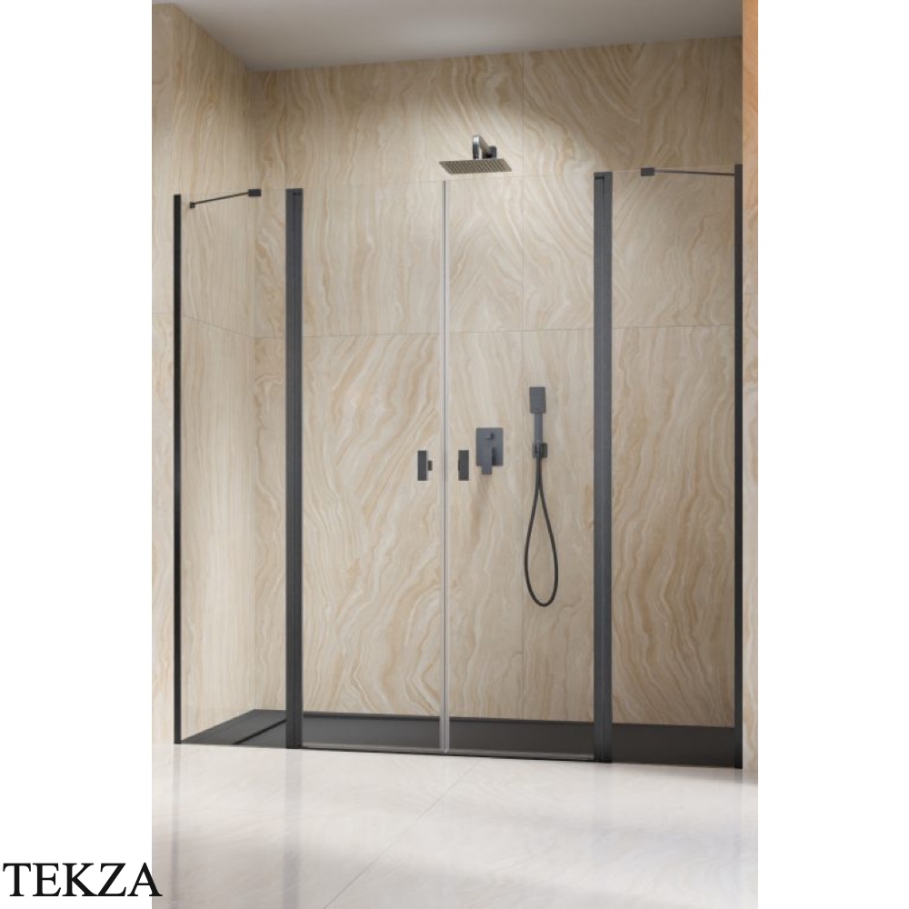 Radaway Nes DWD II Комплект неподвижных стенок душевой двери 77 см, 10041077-92-01, брашированная оружейная сталь