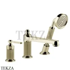 Gessi VENTI20 Смеситель на борт ванны, с гарнитуром 65037-710, Brass PVD