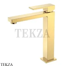 Boheme Qubic Смеситель для раковины высокий, без гарнитура 472-G, Золото глянец