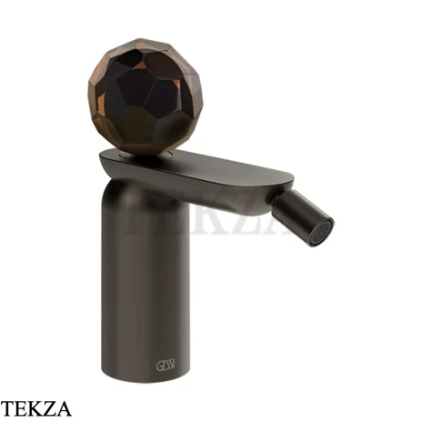 Gessi Perle Смеситель для биде с донным клапаном 74267-707, black хром Brush