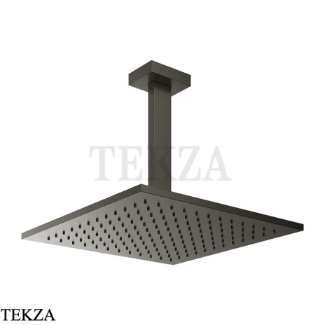 Gessi Rettangolo shower Верхний душ с потолочным кронштейном 15186-707, Black Metal Brushed PVD
