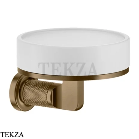 Gessi INCISO accessories Мыльница настенная, композит белый 58501-791, Deep Bronze Br. PVD