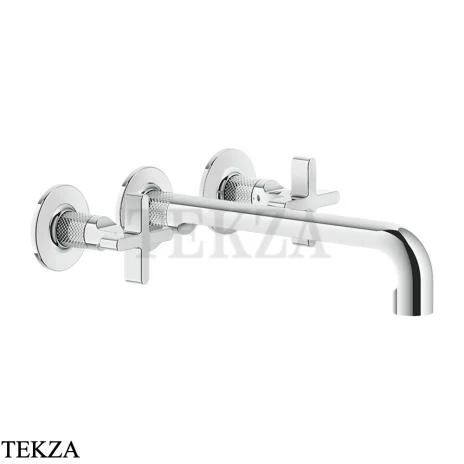 Gessi INCISO+ Смеситель для раковины на 3 отверстия, длинный, внешняя часть 58192-031, хром глянец