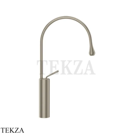 Gessi Goccia Смеситель для раковины высокий, без сливного гарнитура 33609-149, Finox Br. Nickel