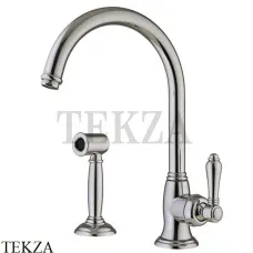 Nicolazzi Cucina Смеситель для кухни с поворотным изливом и отдельным душем, Satin nickel