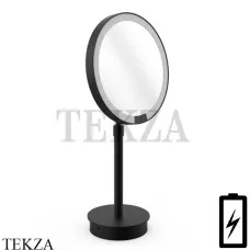 Decor Walther Round Just Look SR Косметическое зеркало, 5х увеличение 0121960, от батарейки, черный матовый