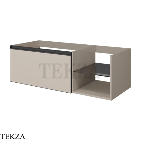 ARMADI ART QUATRO Тумба под раковину 120 см 790-M6-120-D-A, DAPHNE (бежево-серый), профиль ANTHRACITE (антрацит)