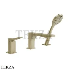 Gessi RILIEVO Смеситель для ванны с гарнитуром 59037-727, Brushed Brass