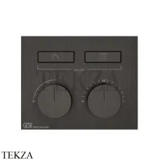 Gessi HI-FI Термостатический смеситель на 2 потока, внешняя часть 63004-707, Black Metal Brushed PVD