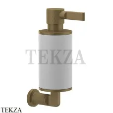 Gessi INCISO accessories Дозатор для жидкого мыла или лосьона, белый 58513-713, Antique Brass