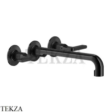 Gessi INCISO Смеситель для раковины излив длинный, внешняя часть 58092-706, Black Metal