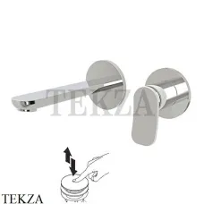 FIMA Carlo Frattini FLO Смеситель для раковины, внешняя часть, F3821WLX8SN, Brushed nickel