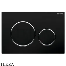 Geberit Sigma20 Клавиша смыва, пластик 115.882.KM.1, черный глянец/хром глянец