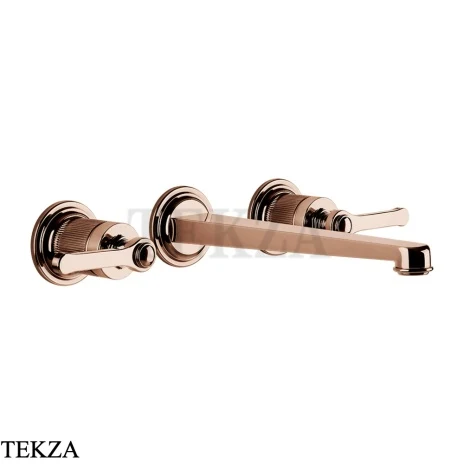 Gessi VENTI20 Смеситель для раковины на 3 отв. длинный, внешняя часть 65090-030, Copper PVD