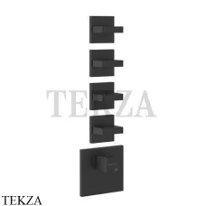 Gessi Rettangolo Wellness Термостат на 4 выхода, внешняя часть 43218-299, Black XL