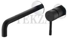 Boheme Uno Смеситель для раковины из стены, комплект с встройкой Uno 465-BCR Черный Хром