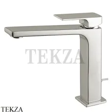 FIMA Carlo Frattini FIT Смеситель для раковины, с донным клапаном, F3381LSN Brushed nickel