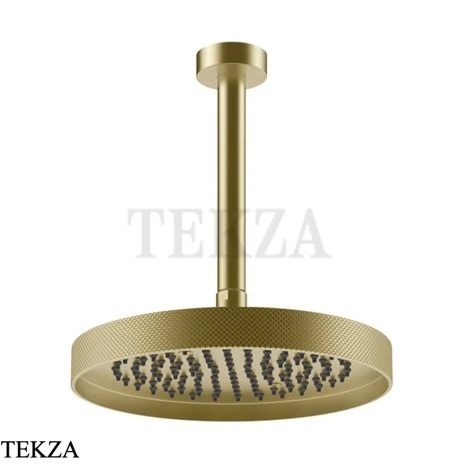 Gessi Inverso Diamantato Верхняя лейка D25,0 см с кронштейном под размер 63653-727, Brushed Brass PVD