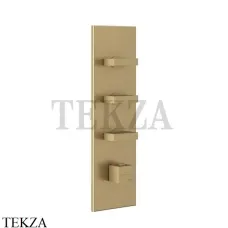 Gessi Rettangolo Wellness Термостат 3 выхода, внешняя часть 43026-726, Warm Bronze Br Gessi Rettangolo Wellness Термостат 3 выхода, внешняя часть 43026-726, Warm Bronze Br