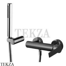 FIMA Carlo Frattini MAST Смеситель душа настенный, с гарнитуром, F3135CS, Brushed black chrome