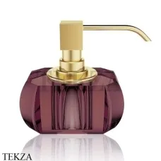 Decor Walther Kristall SSP Дозатор для мыла настольный 0933497, Rich Burgundy-золото матовый