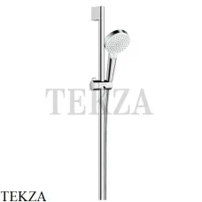 Hansgrohe Crometta Vario 100 2jet Душевой гарнитур со шлангом 160 см 26536400, хром глянец-белый Hansgrohe Crometta Vario 100 2jet Душевой гарнитур со шлангом 160 см 26536400, хром глянец-белый