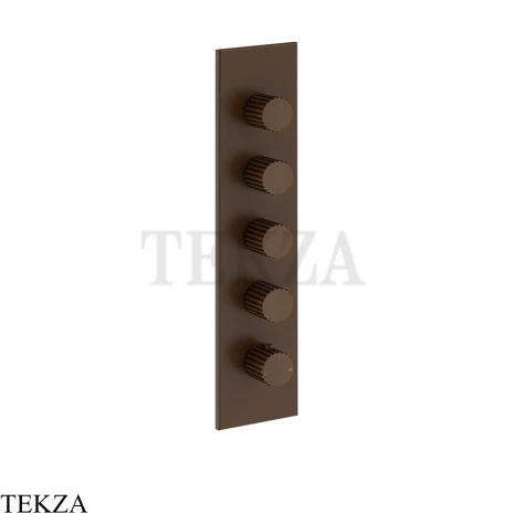 Gessi Incastri Термостат для душа 4 потока, внешняя часть 75318-845, бронза Dark Brush