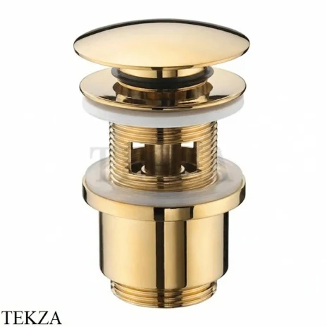 Nicolazzi Донный клапан клик-клак 1/4 с переливом 5558GB, золото глянец