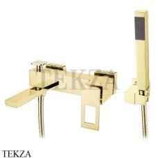 Boheme Q Смеситель для ванны настенный, с гарнитуром 143-GG, Золото глянец