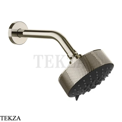 Gessi ANELLO Верхняя лейка D12,9 см с кронштейном 63356-720, Nickel PVD