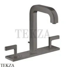 Axor Citterio Смеситель для раковины на 3 отверстия 170, с донным клапаном 39136340, Brushed Black Chrome