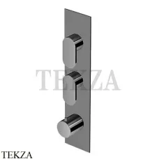 Zucchetti Octo Термостат для душа на 2 потока, внешняя часть ZOC660.C51, brushed metal black
