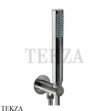 Bossini Nobu Душевая лейка стержневая с держателем и выводом INC004.075, сталь brushed