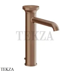 Gessi Origini MATERIC Смеситель для раковины с донным клапаном 66005-708, Copper Brushed