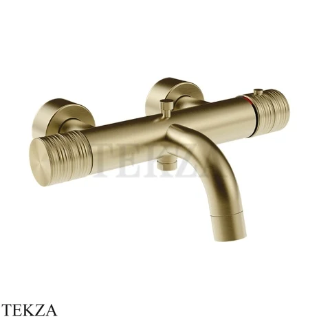 Gessi Habito TRAME Термостатический смеситель для ванны с изливом 70313-727, Brushed Brass PVD