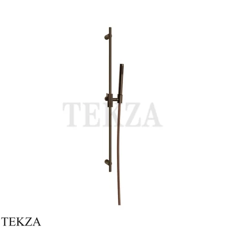 Gessi INGRANAGGIO Штанга в комплекте с душевой лейкой 63584-791, Deep Bronze Brushed PVD
