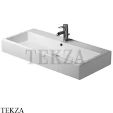 Duravit Vero Раковина подвесная или на тумбу, с переливом 0454100000, белый глянец Duravit Vero Раковина подвесная или на тумбу, с переливом 0454100000, белый глянец