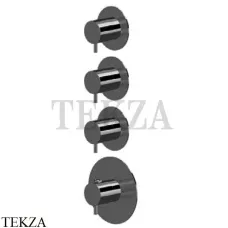 Newform XT Термостат для душа на 3 потока, внешняя часть, 67600E.M0.077, Carbon satin