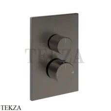 Gessi Habito RIGATO Термостат для душа, 2 потока, внешняя часть 73535-707, Black Metal Br. PVD