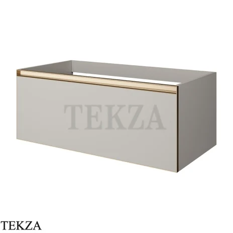ARMADI ART QUATRO Тумба под раковину 100 см 790-M1-100-CM-MG, CASHMERE (кашемир), профиль MATT GOLD (матовое золото)
