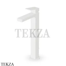 Zucchetti JINGLE Смеситель для раковины высокий, с донным клапаном ZIN691.W1, белый goffrato